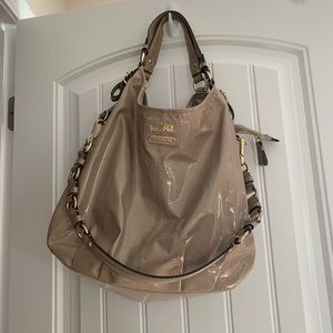 Coach Tan Patent Leather Hobo